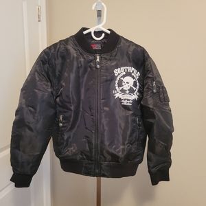 Boys Medium Southpole Vintage Biker Jacket NWOT